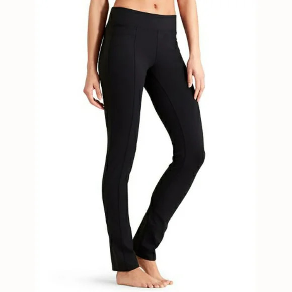 Athleta Metro Skinny Pants Black Pull-On Stretch Size Petite Medium - Picture 1 of 7